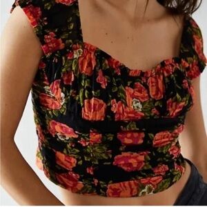 NWOT Free People Little Bloom Corset Top